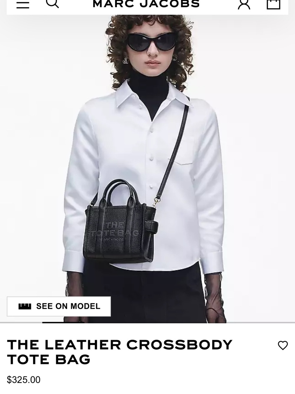 NWT Marc Jacobs crossbody the tote bag - black - Picture 6 of 8